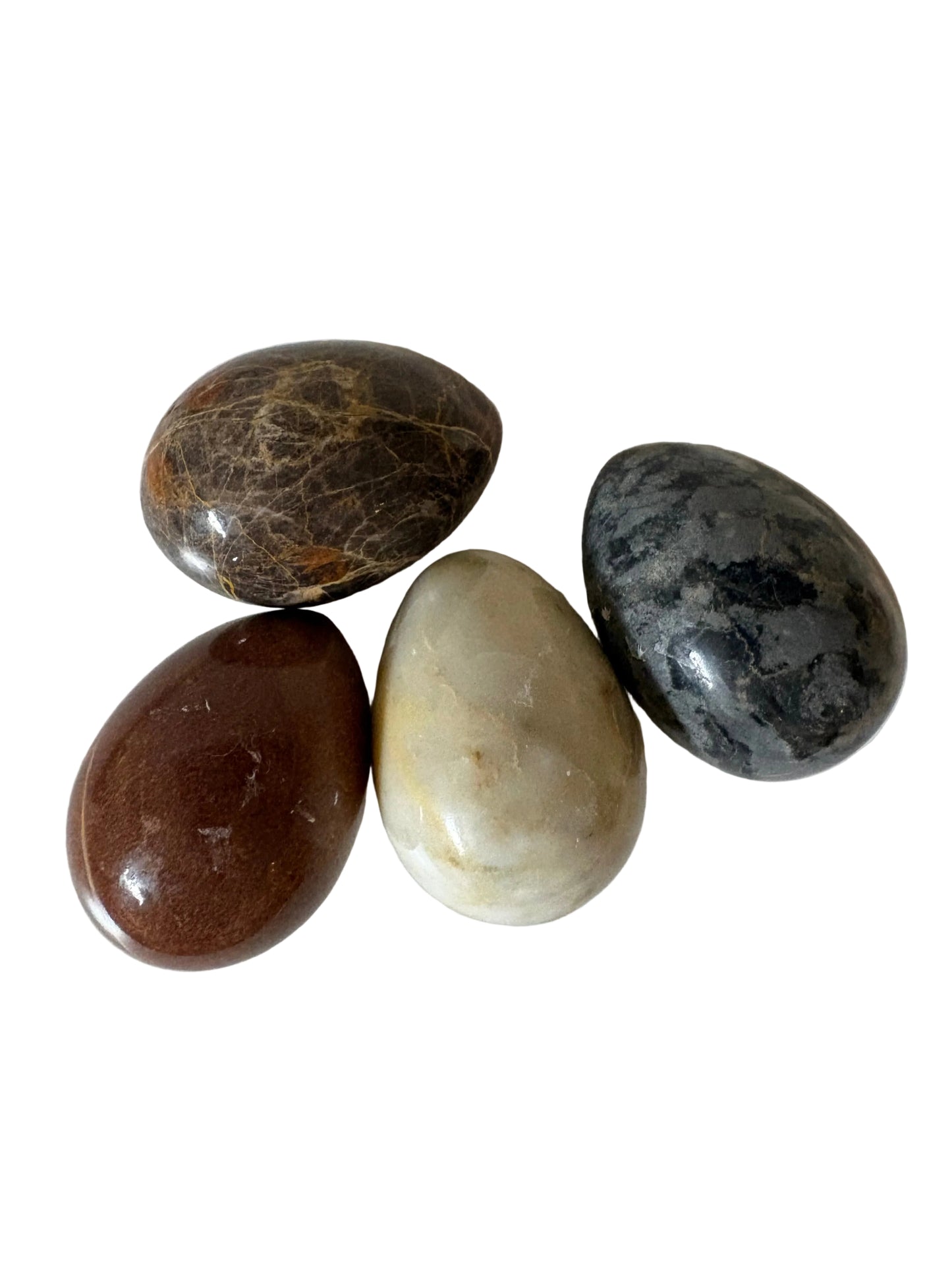 Polished Stone Eggs – Set of 4