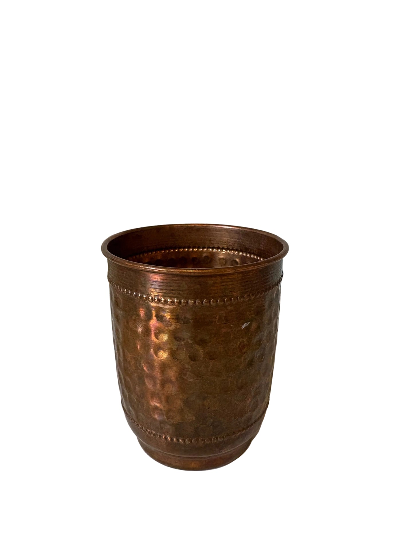 Vintage Hammered Copper Cups – Set of 3