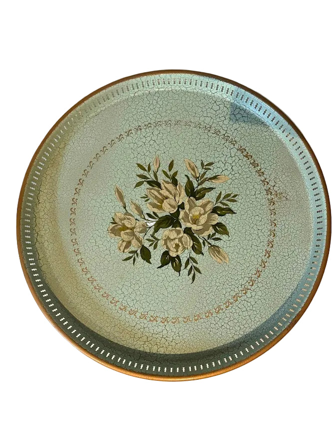 Vintage Duck Egg Blue Crackle Glaze Tea Service with Tray — Complete Set with Tea Cozies