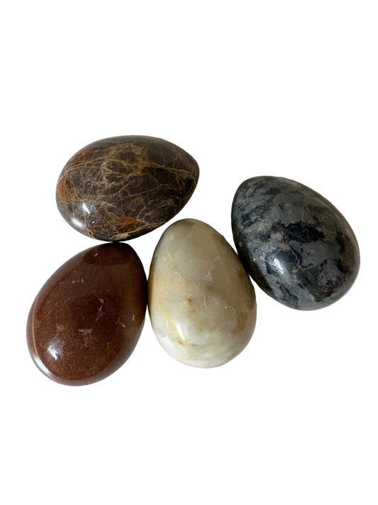 Polished Stone Eggs – Set of 4