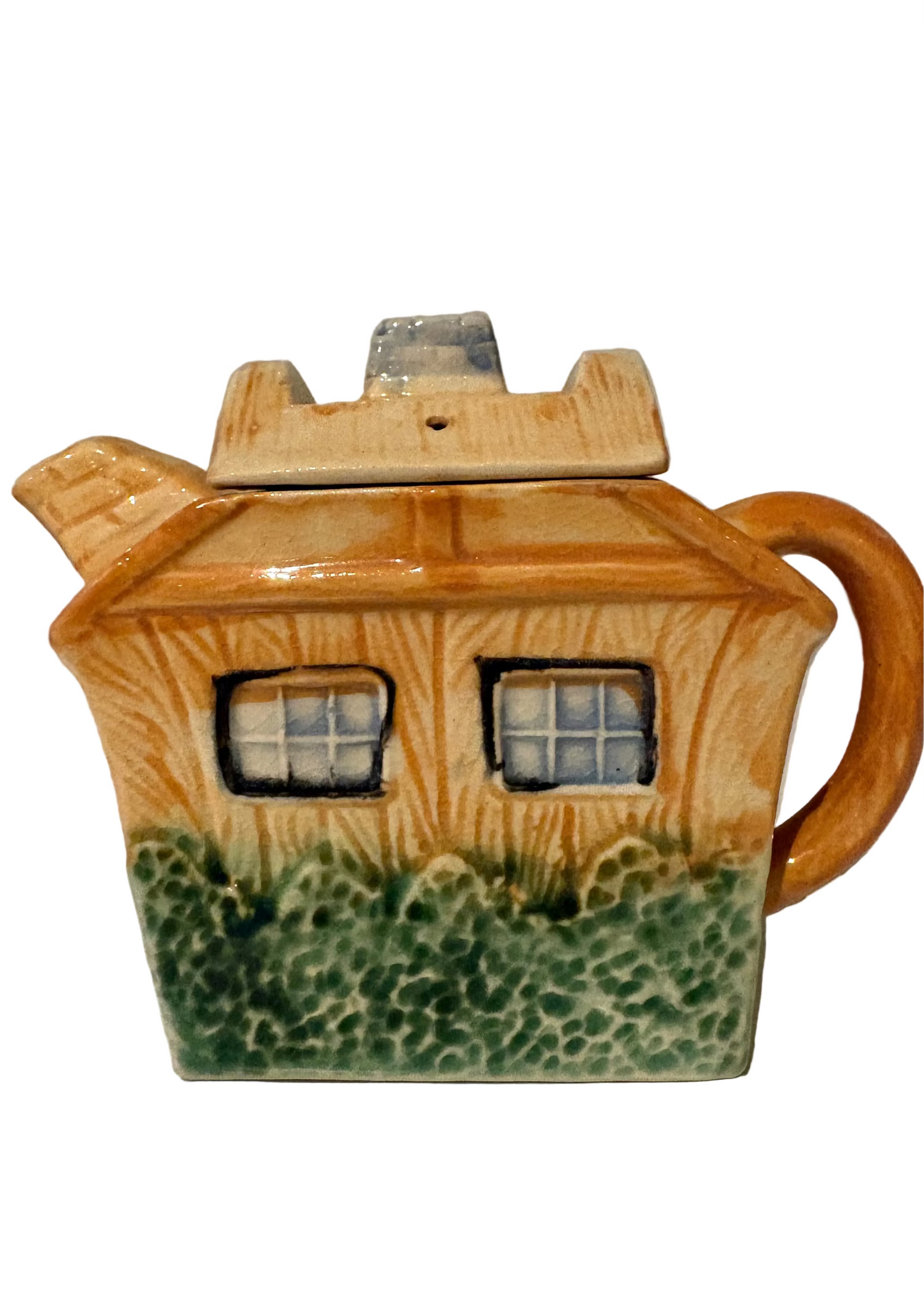Vintage Ceramic Cottage Tea Set — Teapot, Creamer & Sugar Bowl