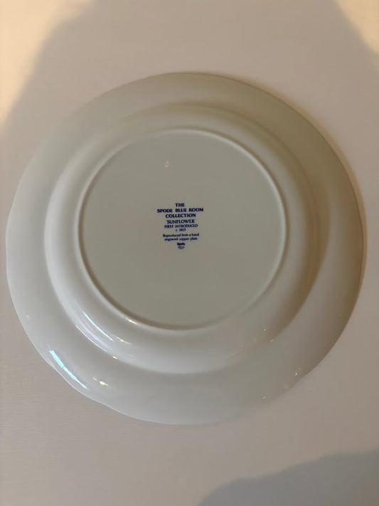 Spode Blue Room Collection — “Sunflower” Blue & White Transferware Plate