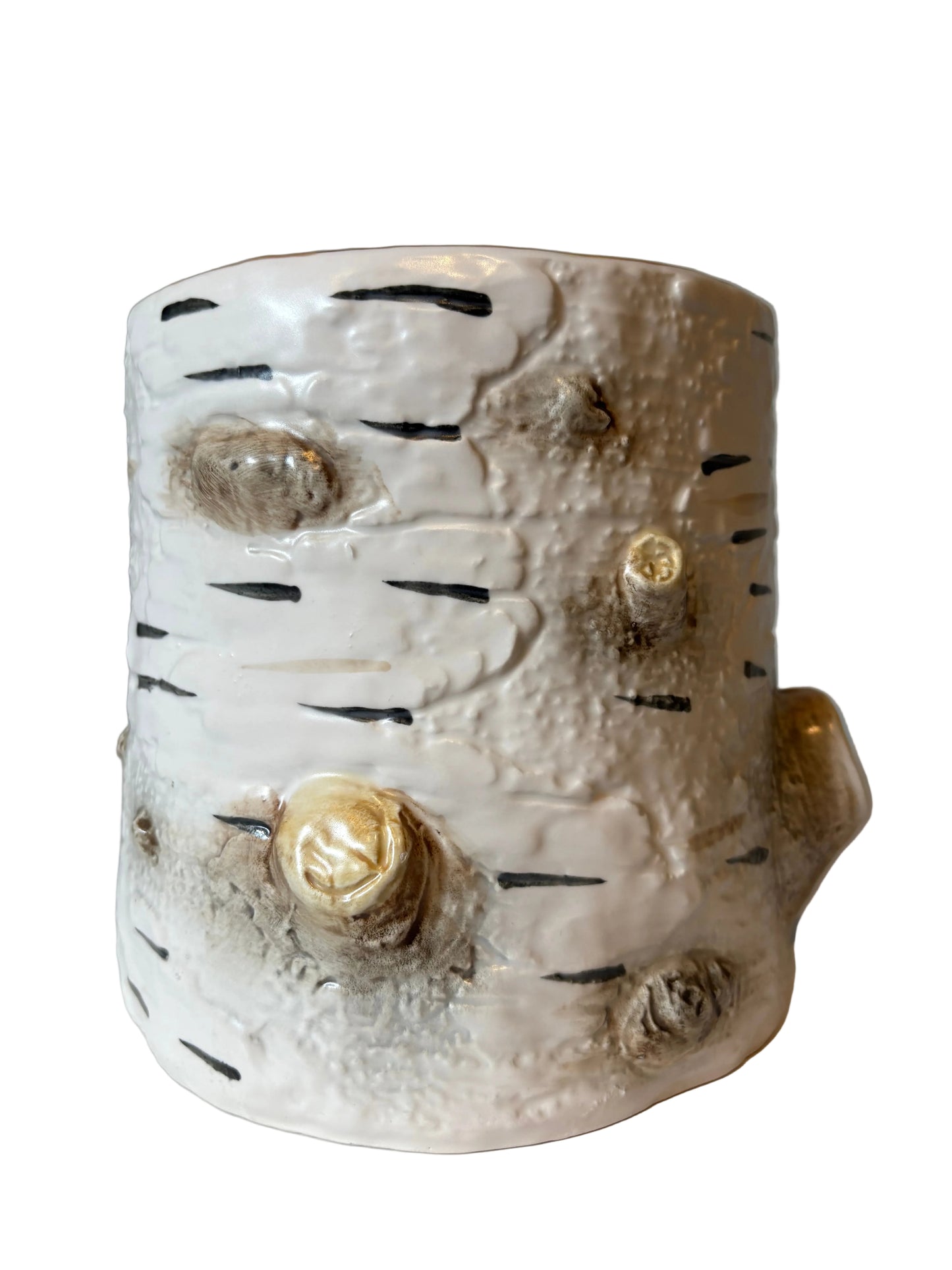 Department 56 "Birch Bark" Ceramic Cookie Jar